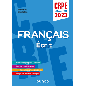 Dunod Concours Professeur des écoles - Français - Ecrit -  CRPE 2023 - Master MEEF