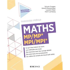 Comparateur de prix : Ediscience Maths MP/MP*-MPI/MPI*