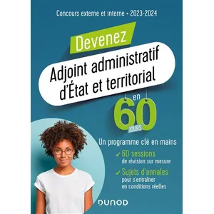 Dunod Devenez Adjoint administratif d'État et territorial en 60 jours pas cher
