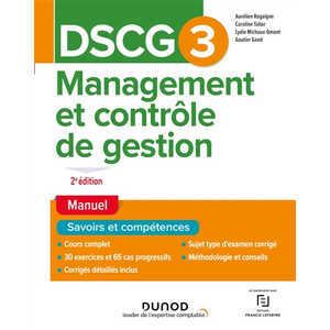 Comparateur de prix : Dunod DSCG 3 Management et contrôle de gestion - Manuel - 2e éd. (Broché)
