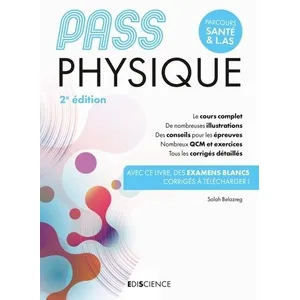Comparateur de prix : Ediscience PASS physique : manuel - cours + entraînements corrigés (2e édition)