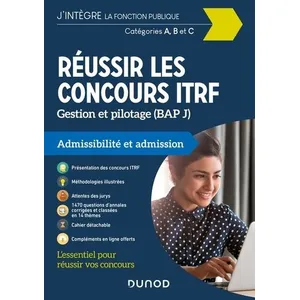 Dunod Réussir les concours ITRF: Catégories A, B, C - Option Gestion et pilotage pas cher