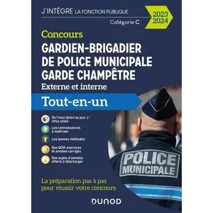 Comparateur de prix : Dunod Concours Gardien-brigadier de police municipale - Garde champêtr...