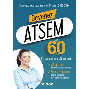 Comparateur de prix : Dunod Devenez ATSEM en 60 jours - 2023-2024