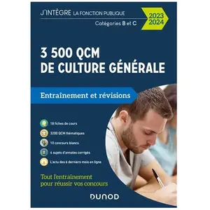 Comparateur de prix : Dunod 3500 QCM d'actualité et de culture générale - 2023-2024 broché
