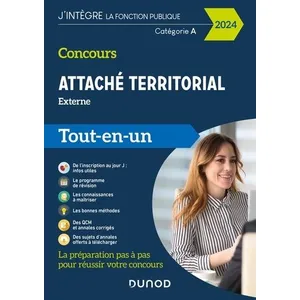 Dunod Concours attaché territorial, externe catégorie A : tout-en-un : 2024 pas cher