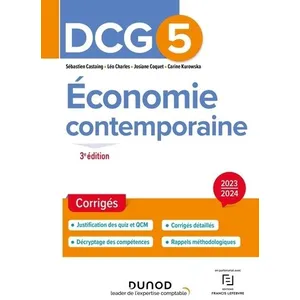 Comparateur de prix : Dunod DCG 5 : économie contemporaine - corrigés (édition 2023/2024)