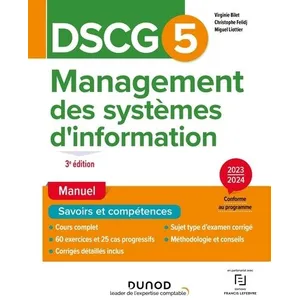 Comparateur de prix : Dunod DSCG 5 - Management des systèmes d'information - Manuel - 3e éd. (Broché)