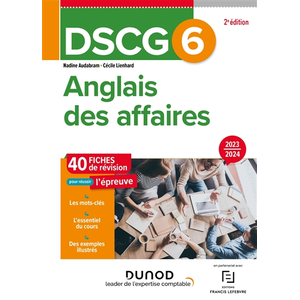 Comparateur de prix : Dunod DSCG 6 : anglais des affaires - fiches de révision (édition 2023/2024)