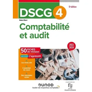 Comparateur de prix : Dunod DSCG 4 - Comptabilité et audit - Fiches 2023-2024: Fiches de révision