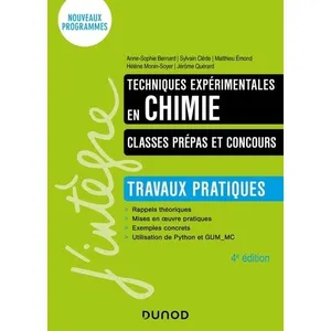Dunod Techniques expérimentales en chimie - Classes prépas et concours pas cher