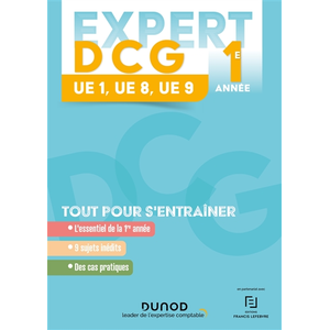 Comparateur de prix : Dunod Expert DCG 1e année - UE 1-8-9 - tout pour s'entraîner (édition 2023/2024)