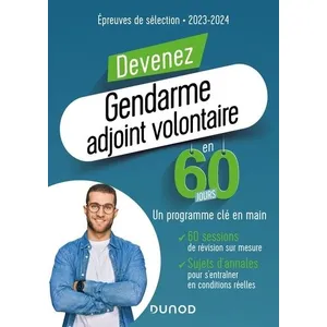 Comparateur de prix : Dunod Devenez Gendarme Adjoint Volontaire En 60 Jours - Epreuves De Sélection