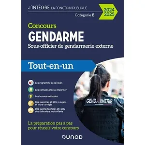 Comparateur de prix : Dunod Concours Gendarme - Sous-officier de gendarmerie externe - 2024/...