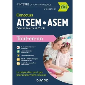 Dunod Concours Atsem Asem Externe, Interne Et 3e Voie, Catégorie C - Tout-En-Un pas cher