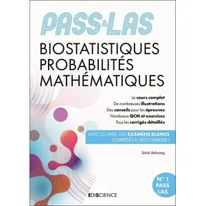 Ediscience Biostatistiques, probabilités, mathématiques, Pass & L.AS Salah Belazreg pas cher