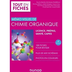 Comparateur de prix : Dunod Mémo visuel de chimie organique : licence, prépas, santé, Capes