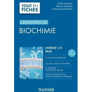 Comparateur de prix : Dunod L'essentiel de Biochimie - Licence 1 / 2 / PASS (2e édition)