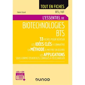 Comparateur de prix : Dunod L'essentiel de biotechnologies - BTS