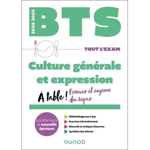 Comparateur de prix : Dunod BTS Culture générale et Expression 2024-2025 Nathalie Nadaraj (Auteur)