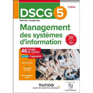 Comparateur de prix : Dunod DSCG 5 Management des systèmes d'information - Fiches de révision broché