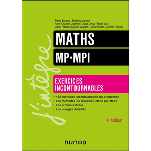 Dunod Maths - MP-MPI - Exercices incontournables (4e édition) pas cher