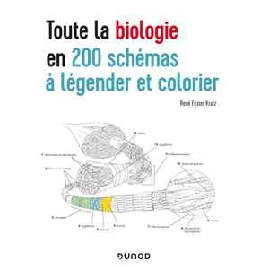 Dunod Toute la biologie en 200 schémas à légender et colorier pas cher