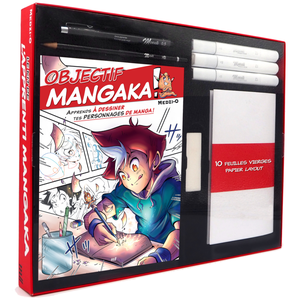 Comparateur de prix : Merci Les Livres Le kit de l'apprenti mangaka  - La première étape vers ton manga ! (coffret)  Medzi-O (Auteur)