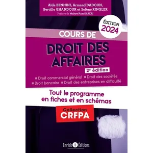 Comparateur de prix : Enrick B. Eds Cours de droit des affaires 2024