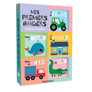 1 2 3 Soleil Mes premiers imagiers - 6 petits livres texturés (Coffret) pas cher