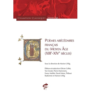 Honore Champion Eds Poèmes abécédaires français du Moyen Âge - (XIIIe-XIVe siècles) broché