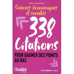 Comparateur de prix : L'etudiant Pratique Sciences économiques et sociales - 338 citations pour gagner des points au bac