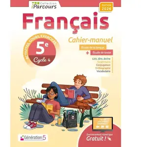 Cahier-manuel iParcours français 5e (édition 2026) pas cher