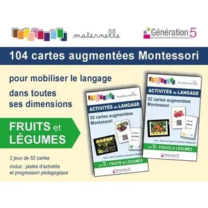 Generation 5 Eds 104 cartes augmentées Montessori Fruits et Légumes