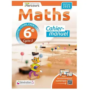 Comparateur de prix : Generation 5 Maths 6e Iparcours - Cahier-Manuel