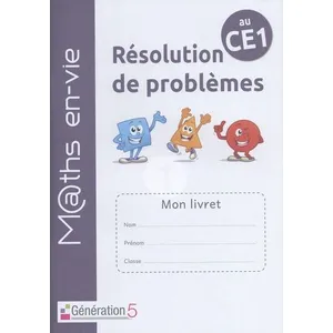 Comparateur de prix : Generation 5 Eds Livret élève - Enseigner la résolution de problèmes au CE1 - Maths en-vie