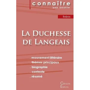 Du Cenacle Editions Fiche de lecture La Duchesse de Langeais de Balzac (Analyse littéraire de référence et résumé complet)Vendu parcultura-librairie