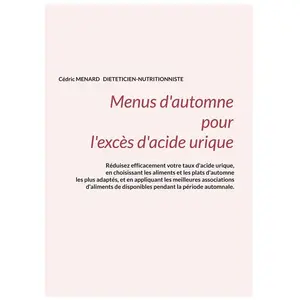 Books on Demand Menus d'automne pour l'excès d'acide urique. pas cher