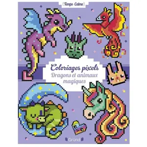 Grund Coloriages pixels - Dragons et animaux magiques