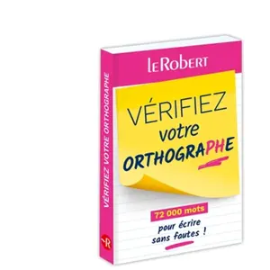 ISBN Le Robert Vérifiez votre orthographe pas cher