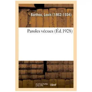 Librairie : Paroles vécues pas cher