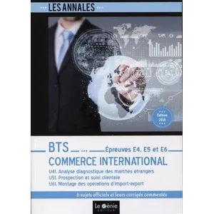 Comparateur de prix : Genie Des Glaciers BTS Commerce international - Épreuves E4, E5 et E6