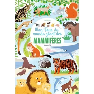 Sarbacane Mon tour du monde géant des mammifères pas cher