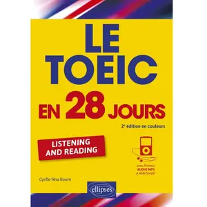 Ellipses Le TOEIC en 28 jours pas cher
