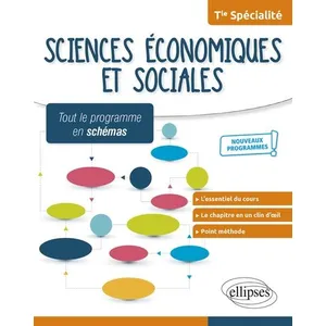 Ellipses Spécialité sciences économiques et sociales - terminale - nouveaux programmes pas cher