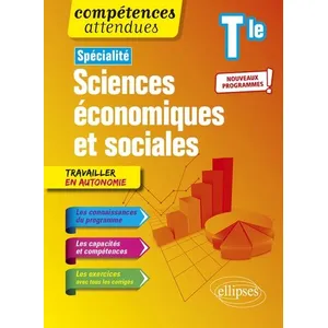 Ellipses Spécialité sciences économiques et sociales terminale : nouveaux programmes pas cher