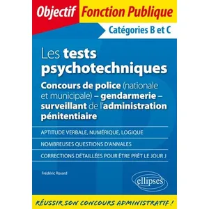 Comparateur de prix : Ellipses Les tests psychotechniques - Concours de police (nationale et...