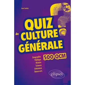 Comparateur de prix : Ellipses Quiz de Culture Générale - 500 QCM
