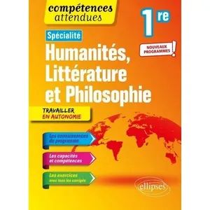 Ellipses Spécialité Humanités, Littérature Et Philosophie 1re pas cher