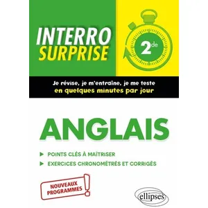 Ellipses Anglais - Seconde - nouveaux programmes pas cher